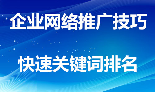 企业网络营销推广